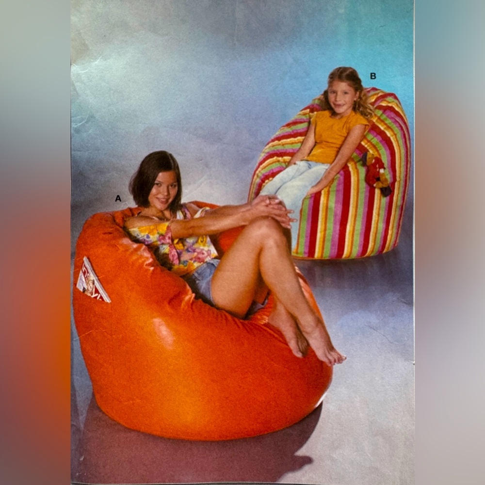 Bean Bag Chair Cut Burda 8373 Sewing Pattern